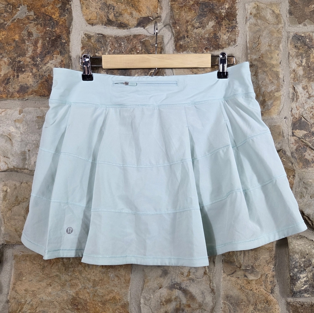 Lululemon 10 Pace Rival Mid Rise Skirt Delicate Mint - Picture 3 of 5